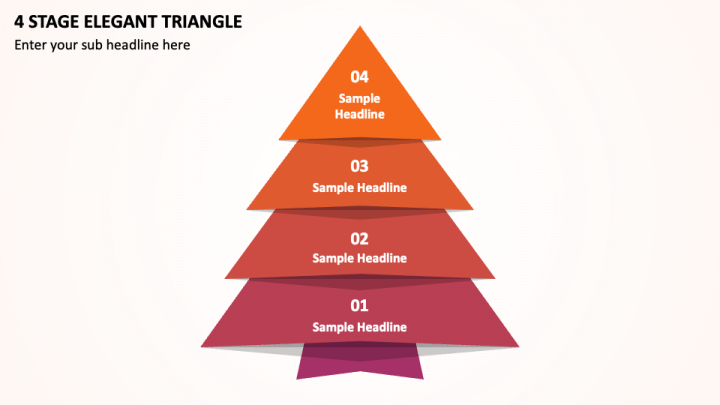 4 Stage Elegant Triangle PPT Slide 1