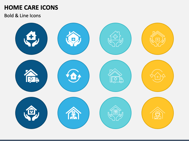 Home Care Icons PPT Slide 1