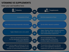 Vitamins Vs Supplements Animated Presentation - SketchBubble
