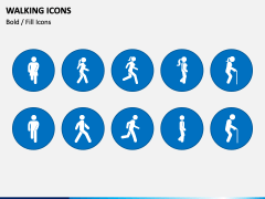 Walking Icons PPT Slide 1