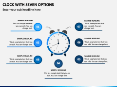Clock with Seven Options PPT Slide 1