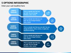 Free 5 Options Infographic for PowerPoint and Google Slides