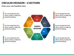 Circular Hexagon – 6 Sections PPT Slide 2