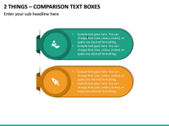 2 Things - Comparison Text Boxes PPT Slide 2