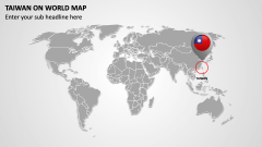 Taiwan on World Map PPT Slide 2