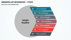 Animated List Infographic - 7 Steps PPT Slide 1
