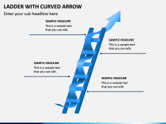 Ladder With Curved Arrow PPT Slide 1