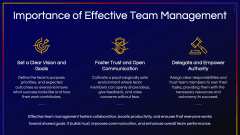 Effective Team Management PPT Slide 3