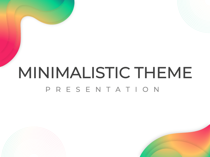 Minimalistic Presentation Theme PPT Slide 1