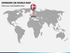 Denmark on World Map PPT Slide 2