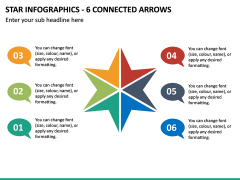 Star Infographics - 6 Connected Arrows PPT Slide 2