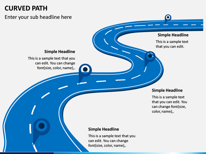 Curved Path Powerpoint Template Sketchbubble