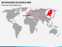 Netherlands on World Map PPT Slide 1