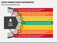 Seven Agenda Points Infographic PPT Slide 2