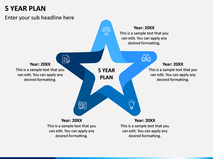 5 Year Plan PowerPoint Template SketchBubble