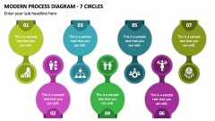 Modern Process Diagram - 7 Circles PPT Slide 1