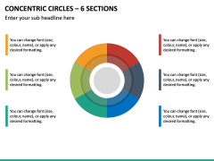 Concentric Circles – 6 Sections PPT Slide 2