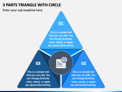 3 Parts Triangle with Circle PPT Slide 2