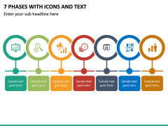 7 Phases With Icons and Text PPT Slide 2
