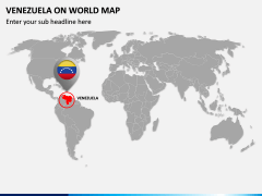 Venezuela on World Map PPT Slide 2