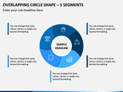 Overlapping Circle Shape – 5 Segments PPT Slide 1