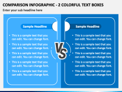 Comparison Infographic - 2 Colorful Text Boxes PPT Slide 2
