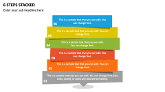 6 Steps Stacked PPT Slide 1