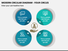 Modern Circular Diagram - Four Circles PPT Slide 1