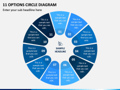 11 Options Circle Diagram PPT Slide 1
