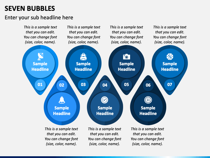 Seven Bubbles PPT Slide 1