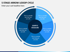 5 Stage Arrow Looop Cycle PPT Slide 1