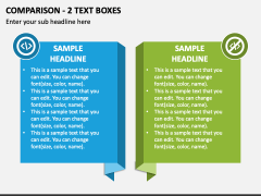 Comparison - 2 Text Boxes PPT Slide 1