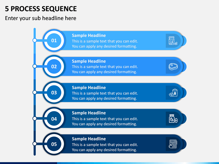 5 Process Sequence PPT Slide 1