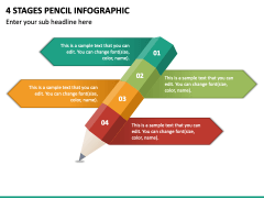 4 Stages Pencil Infographic PPT Slide 2