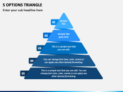 5 Options Triangle PPT Slide 1