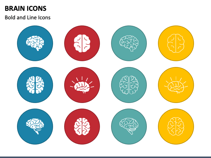 Brain Icons PPT Slide 1