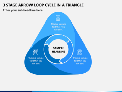 3 Stage Arrow Loop Cycle In A Triangle PPT Slide 1