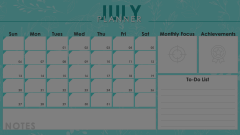July Planner Animated Presentation - SketchBubble