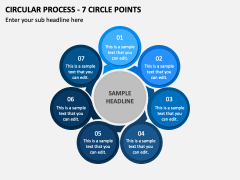 Circular Process - 7 Circle Points PPT Slide 2