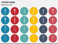 Cutlery Icons PPT Slide 1