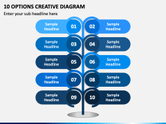 10 Options Creative Diagram PPT Slide 2