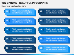 Ten Options - Beautiful Infographic PPT Slide 2