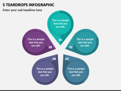 5 Teardrops Infographic PPT Slide 1
