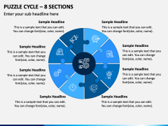 Puzzle Cycle - 8 Sections PPT Slide 1