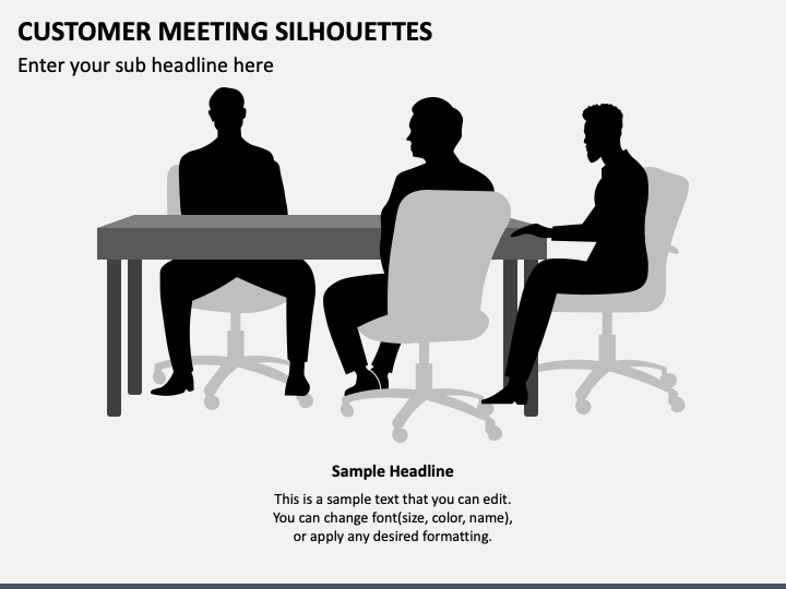 Customer Meeting Silhouettes PPT Slide 1