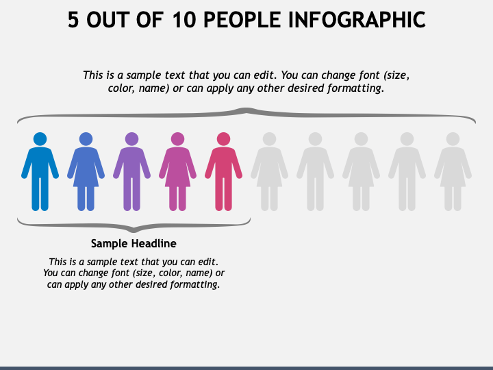 5 Out of 10 People Infographic PPT Slide 1