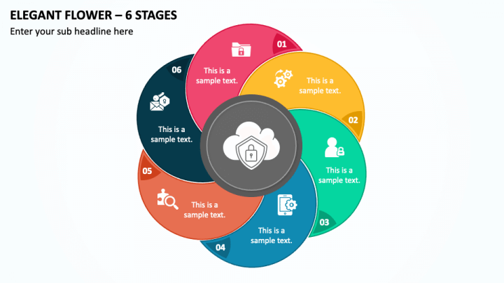Elegant Flower - 6 Stages PPT Slide 1