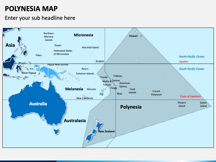 Polynesia Map PPT Slide 1