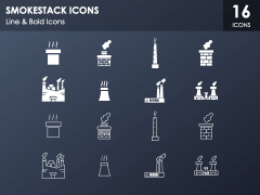 Smokestack Icons PPT Slide 1