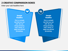 2 Creative Comparison Boxes PPT Slide 2